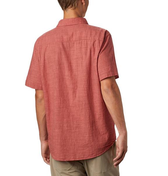 Columbia Under Exposure Shirts Red For Men's NZ30125 New Zealand